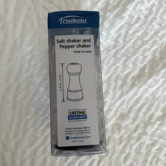Trudeau Stainless Steel 4-1/2-Inch Salt‎ and Pepper Shakers - Picture 3 of 5